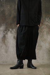 Ground Y Yohji Yamamoto Balloon Crow Pants 山本耀司支線 黑色羊毛混紡 烏鴉褲