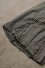 NOT CONVENTIONAL ONE OFF Deconstructed Plaid Hakama Pants 日本設計師品牌 解構重製毛邊格紋西裝寬褲