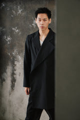Ground Y Yohji Yamamoto Asymmetrical Jacket Black 山本耀司支線 黑色不對稱剪裁西裝大衣
