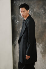 Ground Y Yohji Yamamoto Asymmetrical Jacket Black 山本耀司支線 黑色不對稱剪裁西裝大衣