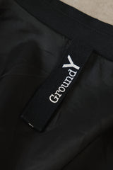 Ground Y Yohji Yamamoto Asymmetrical Jacket Black 山本耀司支線 黑色不對稱剪裁西裝大衣