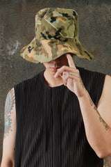 Reversible West German Sumpftarn Camo Bucket Hat 雙面戴復古迷彩戶外山系漁夫帽