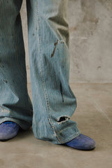 1940’s Vintage “Headlight” Striped Work Coveralls 40年代經典鐵路條紋丹寧連身工裝