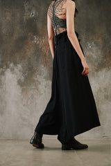 Y's Pink Label Wool Wide Leg High Rise Pants 山本耀司支線 羊毛寬幅綁腰寬褲裙