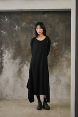 LIMI feu Botton Coat Dress 山本里美 釦飾長版罩衫洋裝