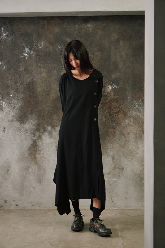 LIMI feu Botton Coat Dress 山本里美 釦飾長版罩衫洋裝