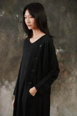 LIMI feu Botton Coat Dress 山本里美 釦飾長版罩衫洋裝