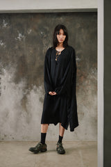 Y's Modal Rayon Tunic Dress 山本耀司支線 綁帶長版罩衫洋裝 可兩面穿