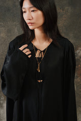 Y's Modal Rayon Tunic Dress 山本耀司支線 綁帶長版罩衫洋裝 可兩面穿