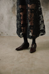 RR Italy Vintage Dark Brown Lizard-Effect Loafers 義大利製 RR 復古深棕蜥蜴壓紋尖頭皮鞋