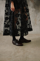 RR Italy Vintage Dark Brown Lizard-Effect Loafers 義大利製 RR 復古深棕蜥蜴壓紋尖頭皮鞋