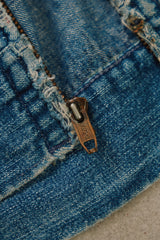 1950s/60s Denim Work Jacket with Corduroy Collar RED Tape CONMAR Zipper (Lee 91-B/191-LB Style) 燈芯絨領丹寧拉鍊工作夾克  CONMAR 拉鍊
