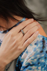Fluid Wave Double Rib Sterling Silver 925 Ring 工藝薰黑肌理純銀戒