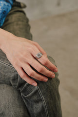 Vintage Gothic Initial "S" Signet Sterling Silver 925 Ring 復古哥德體字母"S"印章純銀戒
