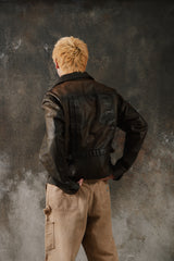 2000s Polo Ralph Lauren Vintage Heavyweight D-Pocket Cowhide Leather 古著重磅牛皮地圖口袋機車夾克 羊毛格紋內襯