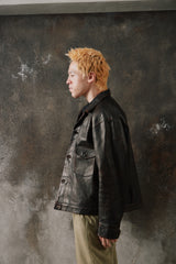 OLD JOE - PATINA HORSE-HIDE JEAN JACKET Made in Japan 經典二代牛仔夾克版型 手工舊化茶芯馬皮皮衣