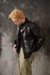 OLD JOE - PATINA HORSE-HIDE JEAN JACKET Made in Japan 經典二代牛仔夾克版型 手工舊化茶芯馬皮皮衣