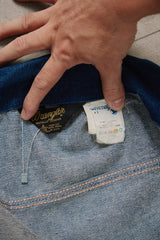 Vintage 1970s Wrangler No-Fault Denim Trucker Jacket 74136NV 美製罕見 14oz 加長版 牛仔丹寧夾克