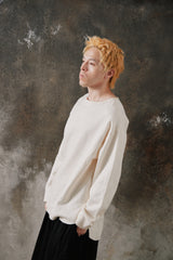 STILL HOUSE Boatneck Distressed Long Sleeve 香港工匠品牌 經典一字領落肩高叉針織長袖