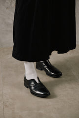 Yohji Yamamoto x Cherevichkiotvichki 17SS Laceless Asymmetrical Split Leather Derby Shoes Loafers山本耀司聯名款 手工牛皮一片式剪裁無帶皮鞋