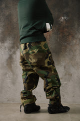 Vintage 1996 USGI ECWCS Gen1 Woodland Camo Gore-Tex Trousers 美軍公發防水叢林迷彩軍褲