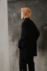 Ground Y Yohji Yamamoto CREPE DE CHINE SHAKA BUTTON STAND COLLAR SHIRT 山本耀司副線 三醋酸縐絲中式立領襯衫外套
