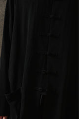 Ground Y Yohji Yamamoto CREPE DE CHINE SHAKA BUTTON STAND COLLAR SHIRT 山本耀司副線 三醋酸縐絲中式立領襯衫外套