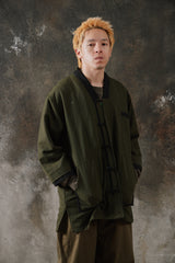 Guerrilla Group Eyes & Sins 17SS Arise Mandarin Noragi Jacket 吉豐重工 盤扣設計軍綠機能道袍
