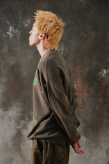 Modesty Industry Reworked Vintage 90s Looney Tunes Tasmanian Devil Splatter Sweatshirt 美國製 華納兄弟卡通酸洗潑墨做舊古著衛衣
