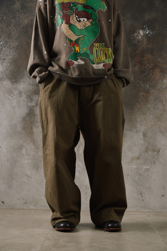 REFOMED AW24 FRESH MAN CHINO PANTS 日本設計師品牌 寬鬆復古軍綠棉質休閒長褲