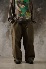 REFOMED AW24 FRESH MAN CHINO PANTS 日本設計師品牌 寬鬆復古軍綠棉質休閒長褲