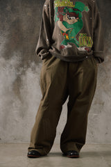 REFOMED AW24 FRESH MAN CHINO PANTS 日本設計師品牌 寬鬆復古軍綠棉質休閒長褲
