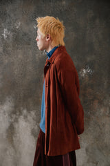 Encore Genuine Suede Leather Button-Up Shirt Jacket 日本工藝品牌 棕色真皮麂皮排鈕襯衫式外套
