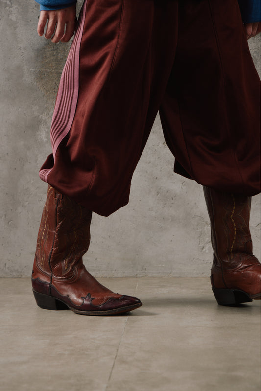 Dan Post Men's DP 2128 J Two-Tone Leather Western Cowboy Boots雙色拼接火焰貼皮尖頭刺繡西部靴墨西哥製