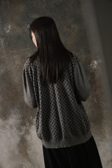 NEIGHBORHOOD All-Over Cross Print V-Neck Knit Cardigan 灰黑交織十字圖騰 V領排扣針織衫