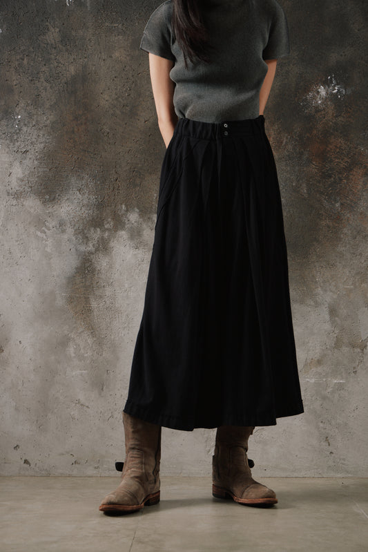 Ground Y Yohji Yamamoto Cotton Pleated Hakama / Wide-Leg Trousers 山本耀司支線 百褶設計寬鬆裙褲