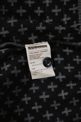 NEIGHBORHOOD All-Over Cross Print V-Neck Knit Cardigan 灰黑交織十字圖騰 V領排扣針織衫