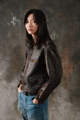 Rare 1940's Classic Vintage French Cyclist Hartmann Jacket 稀有法國騎行者皮衣外套 哈特曼夾克