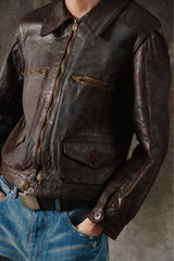 Rare 1940's Classic Vintage French Cyclist Hartmann Jacket 稀有法國騎行者皮衣外套 哈特曼夾克