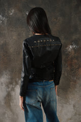 Coach 1941 Studded Leather Trucker Jacket 鉚釘胸口袋皮革夾克