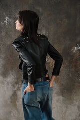 Coach 1941 Studded Leather Trucker Jacket 鉚釘胸口袋皮革夾克