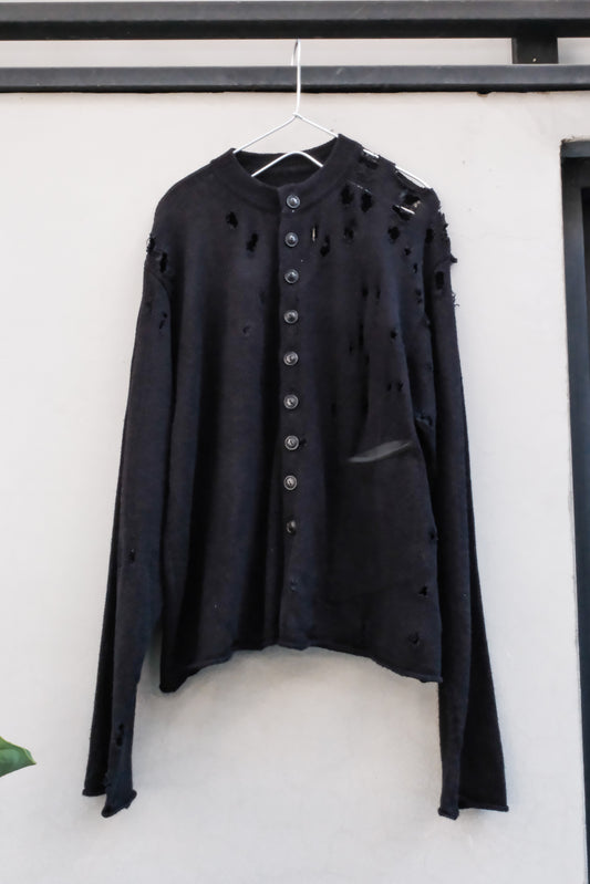 Professor.E Aged Knit Jacket / Layered Knit洗水破壞感針織衫