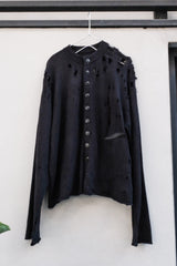 Professor.E Aged Knit Jacket / Layered Knit洗水破壞感針織衫