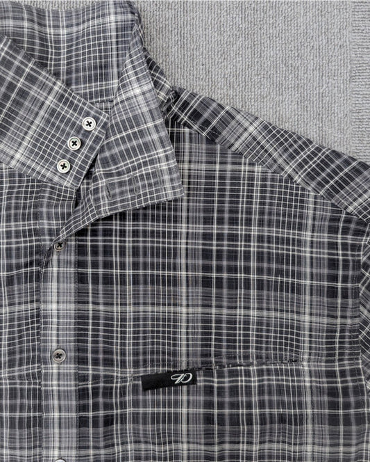 1ds Sheer-Check Boxy Shirt（Check）