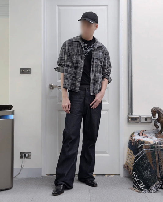 1ds Sheer-Check Boxy Shirt（Check）