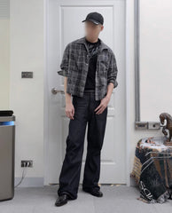 1ds Sheer-Check Boxy Shirt（Check）