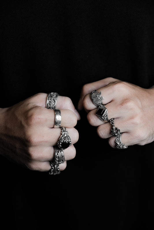 925 Sterling Christian Cross Shield Ring with Number 151 十字架盾牌戒 刻印Christian/151