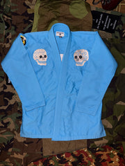 Rollmance Vol. 3: "Spider Web, Snake & Skull" (蛇髑髏) BJJ Kimono Sky Blue