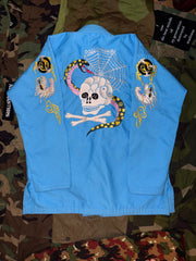 Rollmance Vol. 3: "Spider Web, Snake & Skull" (蛇髑髏) BJJ Kimono Sky Blue