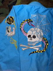 Rollmance Vol. 3: "Spider Web, Snake & Skull" (蛇髑髏) BJJ Kimono Sky Blue